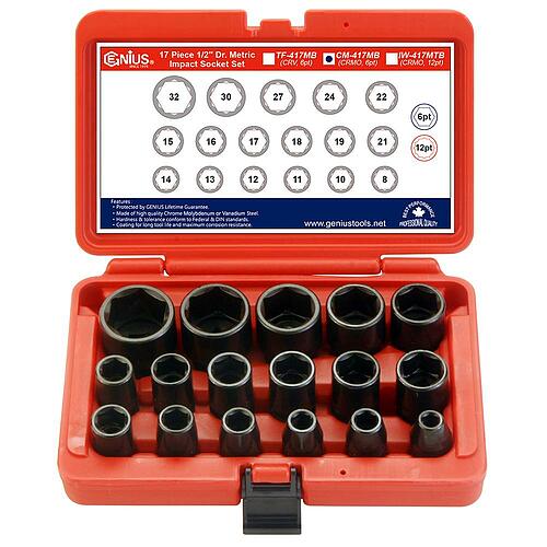 1/2인치 6각 임팩 소켓 세트 (CM-417MB)