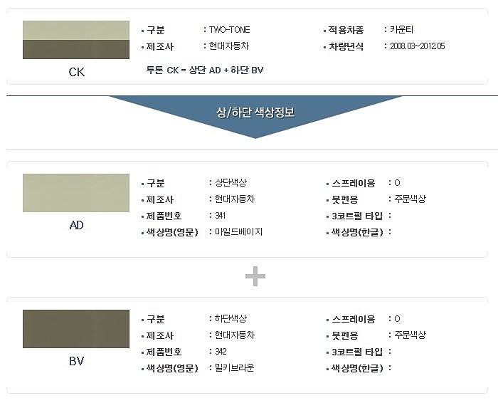 현대 투톤 카스프레이 (CK / 상AD-341+하BV-342)_상세페이지