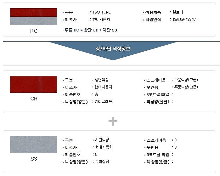 현대 투톤 카스프레이 (RC / 상CR-67+하SS-5)_상세페이지