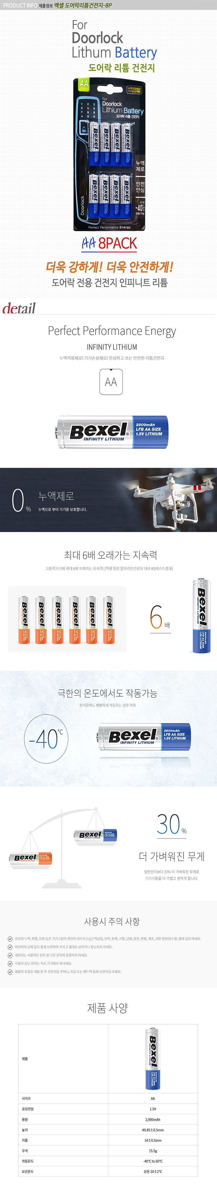도어락 AA 리튬건전지 8알 (카드타입)_상세페이지