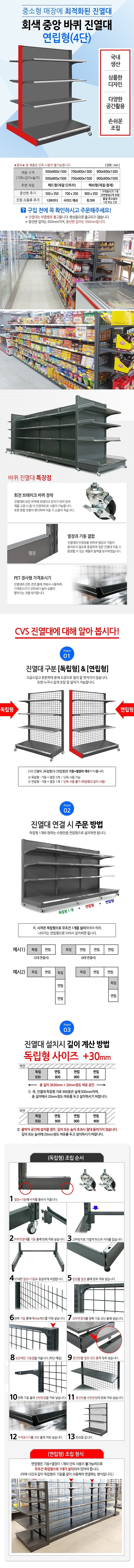 4단 바퀴 중앙진열대 (연립형)_상세페이지