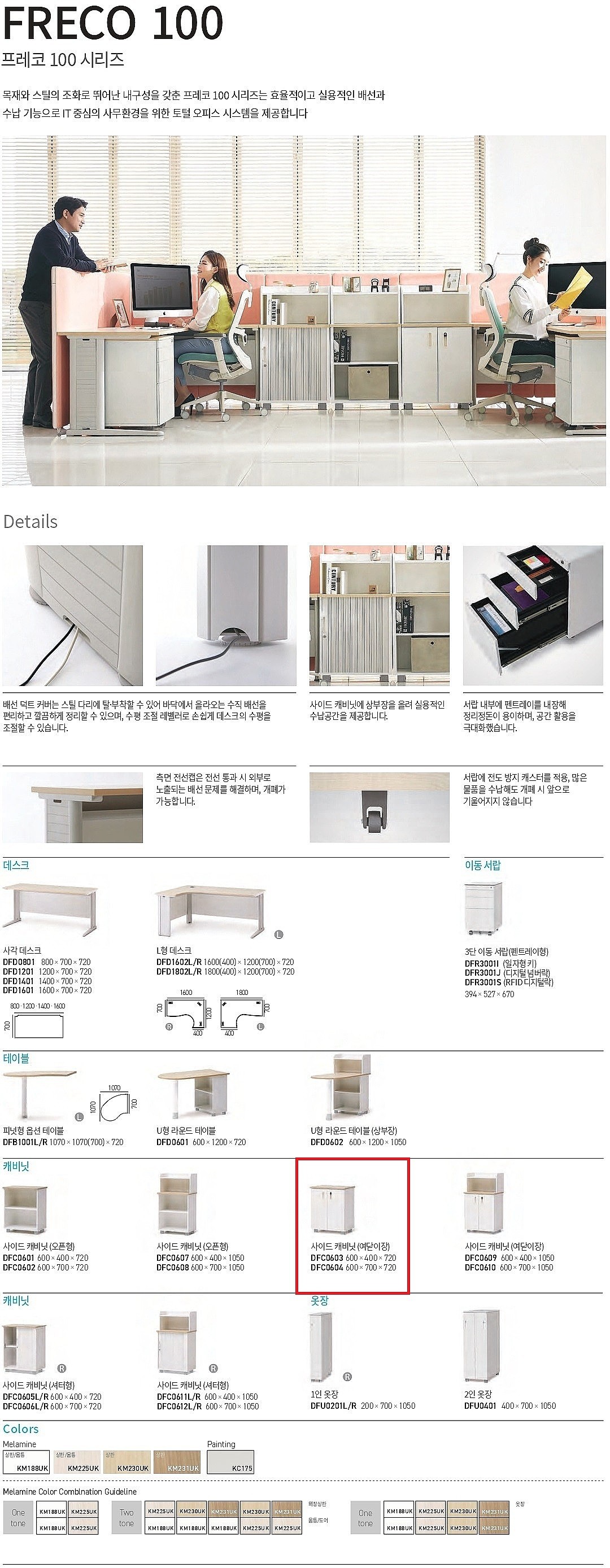 FRECO 100 여닫이형 사이드 캐비닛 (DFC0603/0604)_상세페이지
