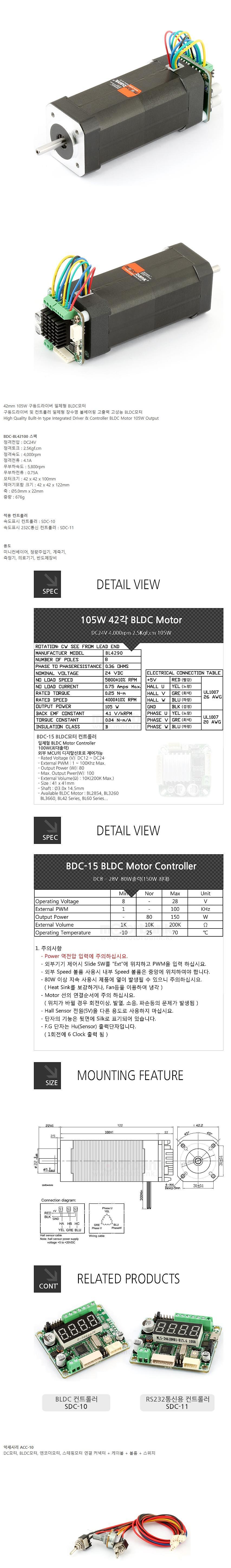 BLDC모터 드라이버(보드+액세서리 포함)(BDC-BL42100)_상세페이지