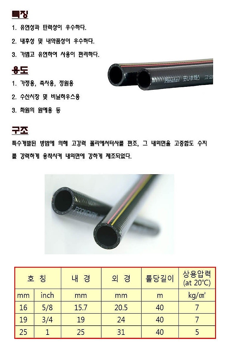 고압 물 호스 (B-03-1)_상세페이지