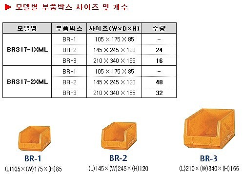 스탠드형부품보관함 (BRS-XML Series)_상세페이지