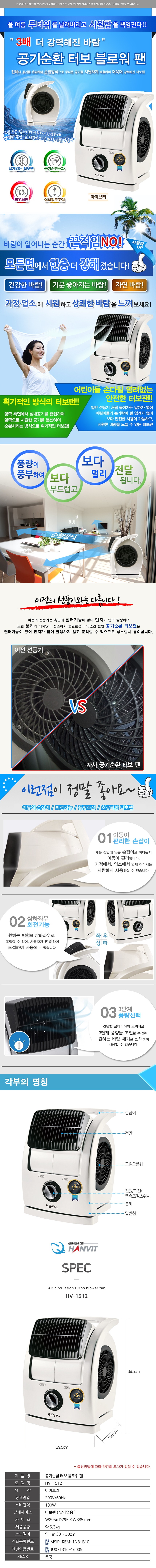 무엽 터보 블로워 팬 (HV-1512)_상세페이지