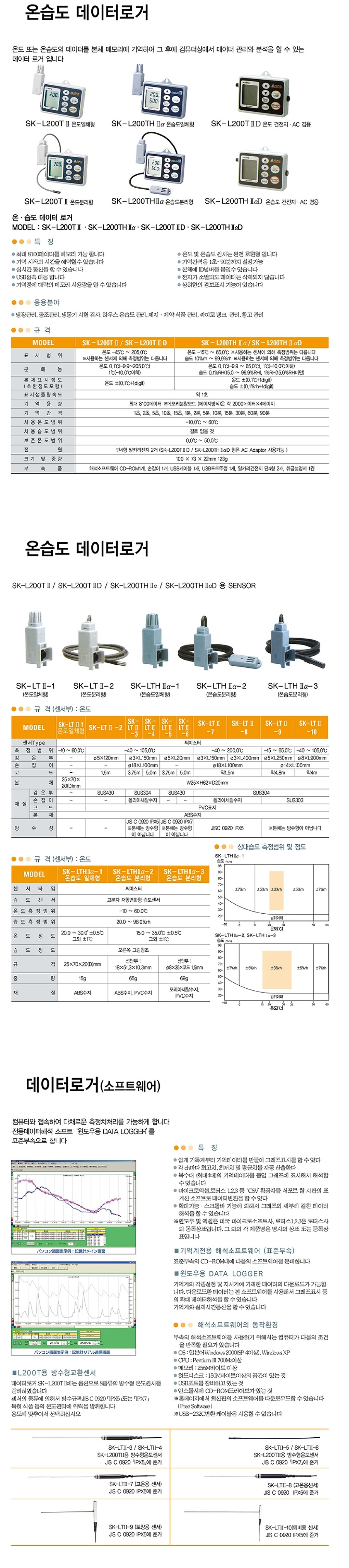 온습도 데이터로거 센서 (SK-L200T Serise용)_상세페이지