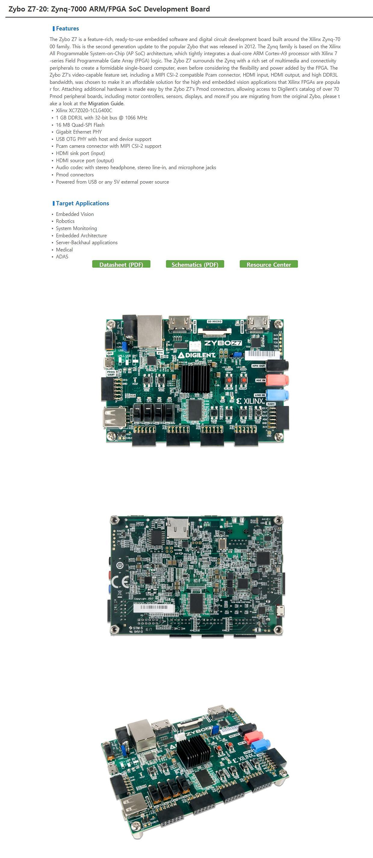 Zynq-7000 ARM/FPGA SoC Development Board with SDSoC Voucher (Zybo Z7-20)_상세페이지