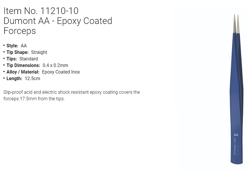 실험실용 포셉 (Dumont AA Forceps - Epoxy Coated Inox)_상세페이지