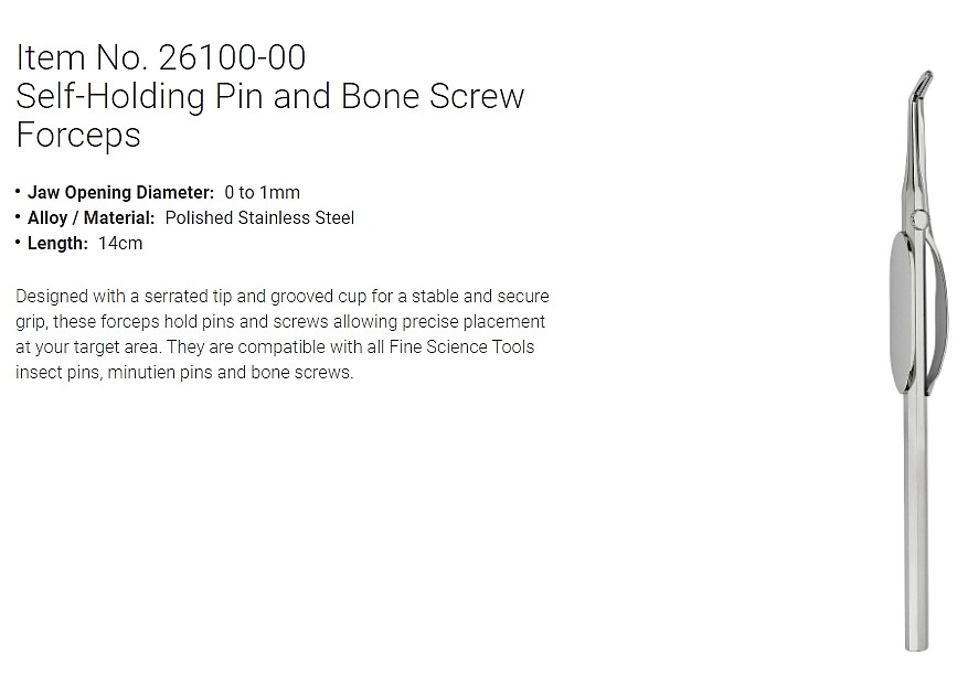 실험실용 포셉 (Self Holding Pin & Bone Screw Forceps)_상세페이지
