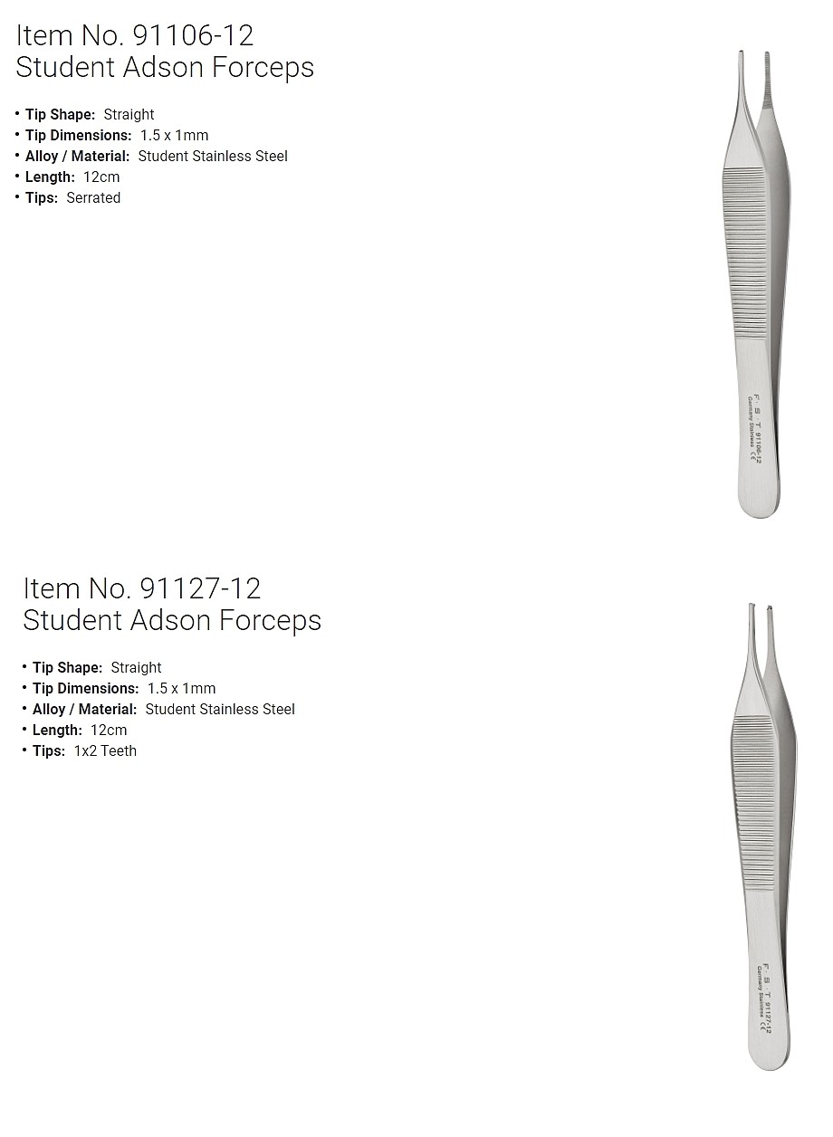 실험실용 포셉 (Student Adson Forceps)_상세페이지