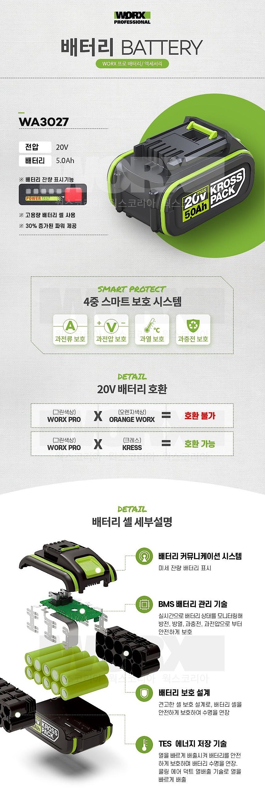20V 리튬이온 프로 배터리 (Slide 타입)_상세페이지