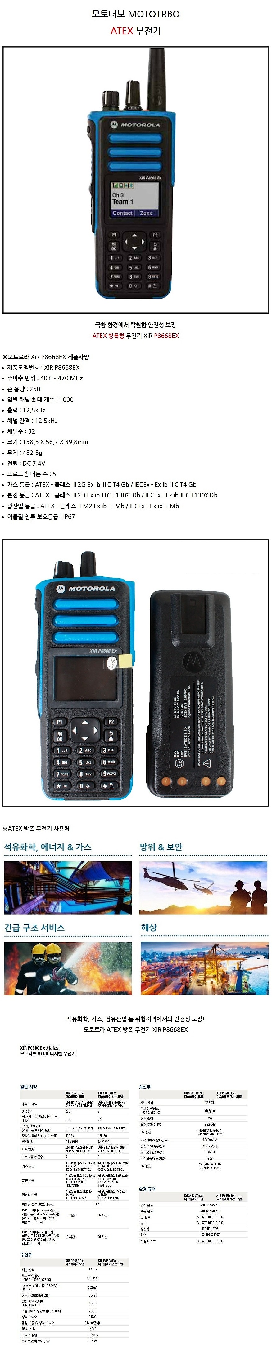 ATEX 방수 무전기 (XiR P8600 Ex Series)_상세페이지