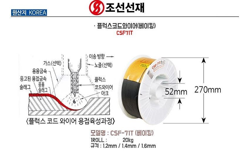 CO2플럭스 코드와이어 (CSF-71T/20KG)_상세페이지