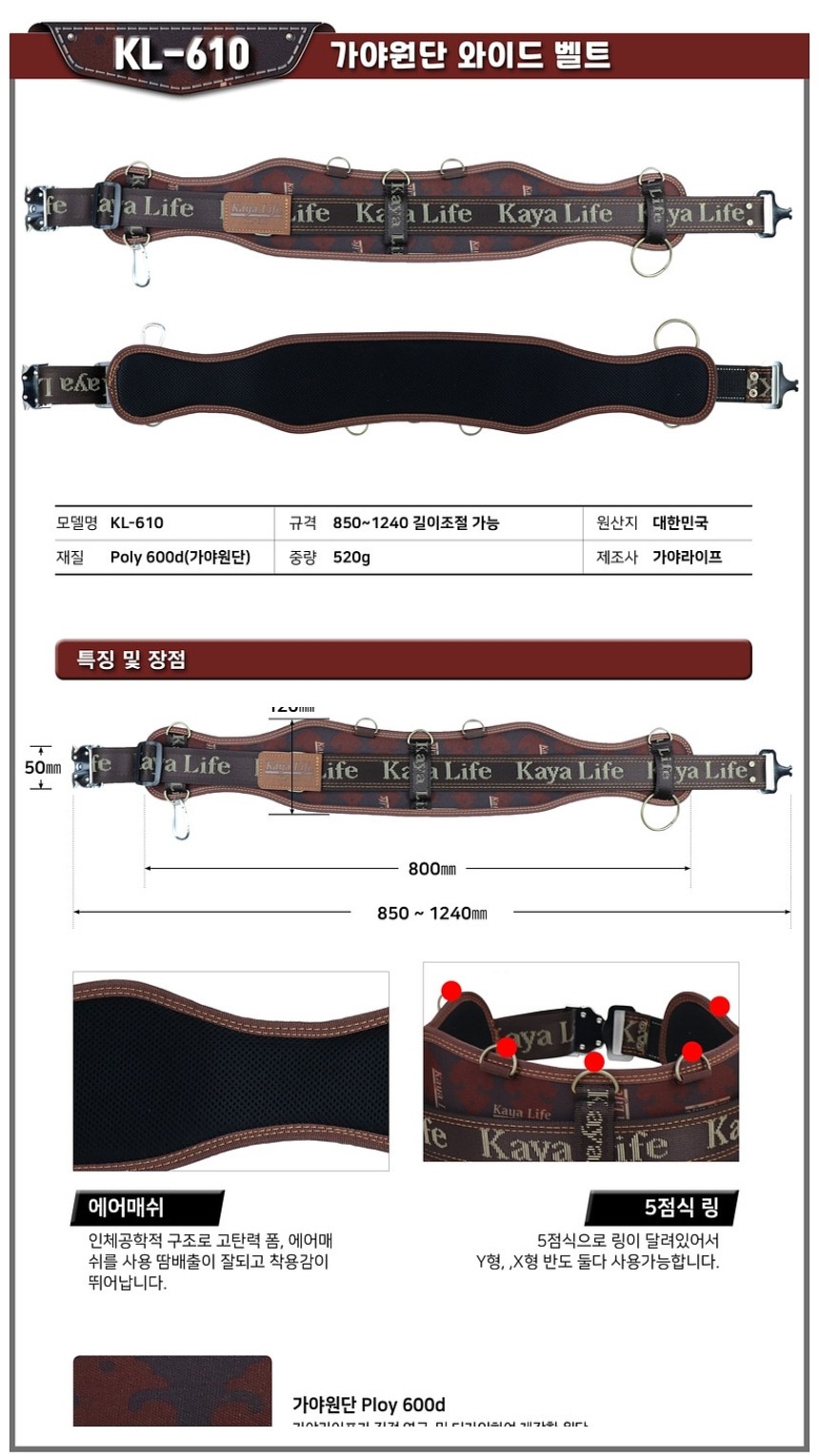 프리미엄 벨트 (KL-610)_상세페이지