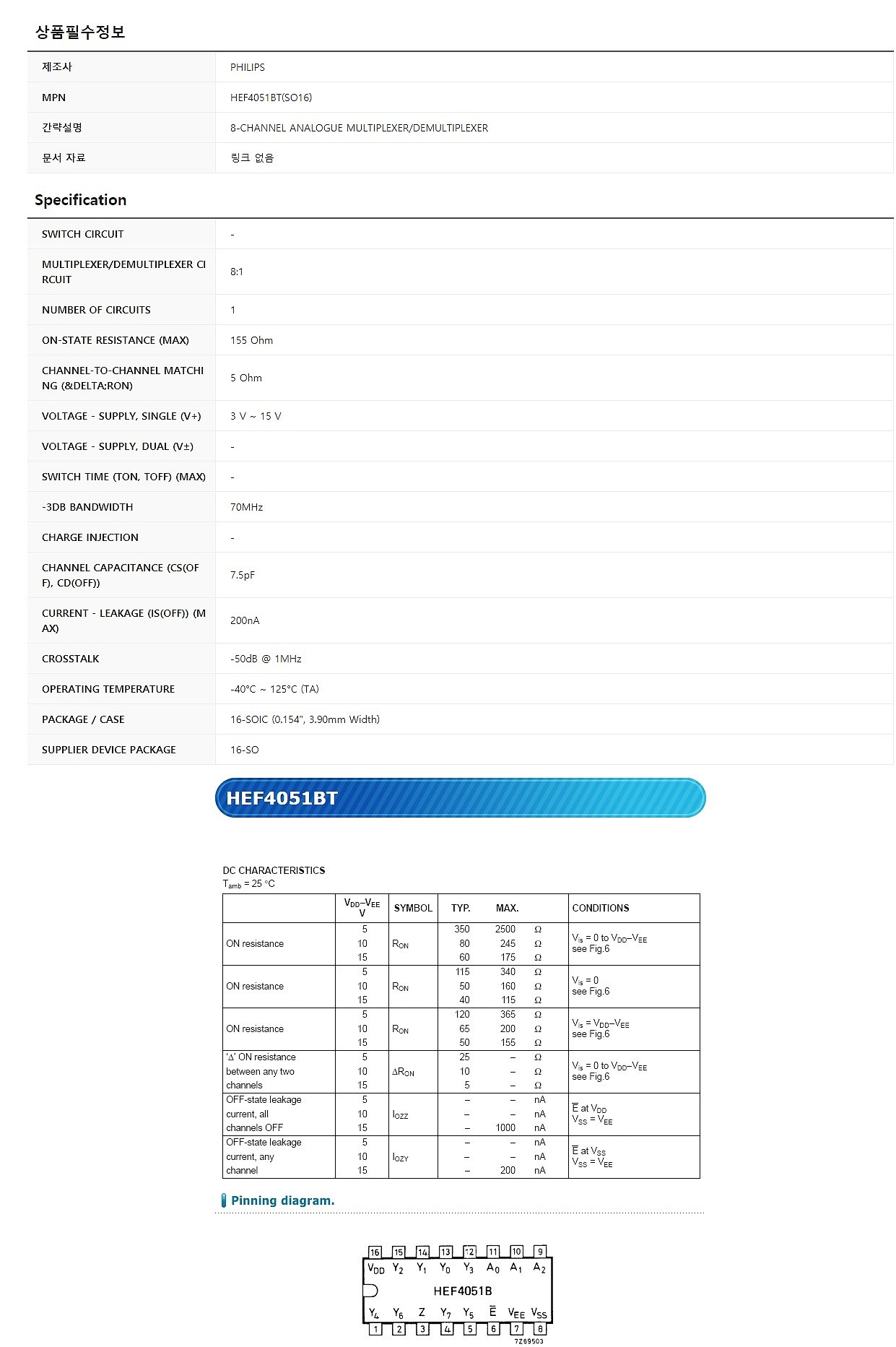 HEF4051BT (SO16)_상세페이지