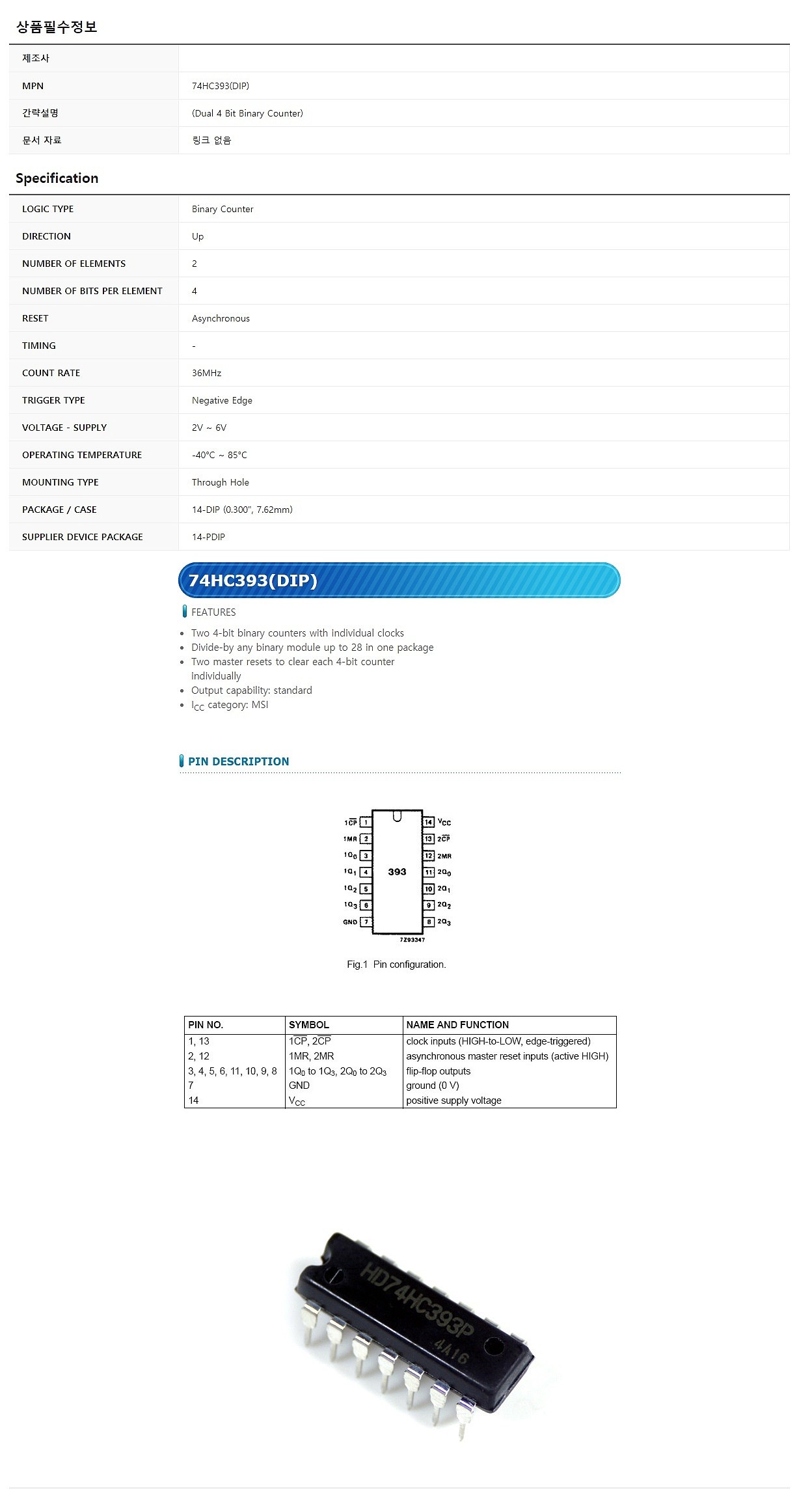 74HC393 (DIP)_상세페이지