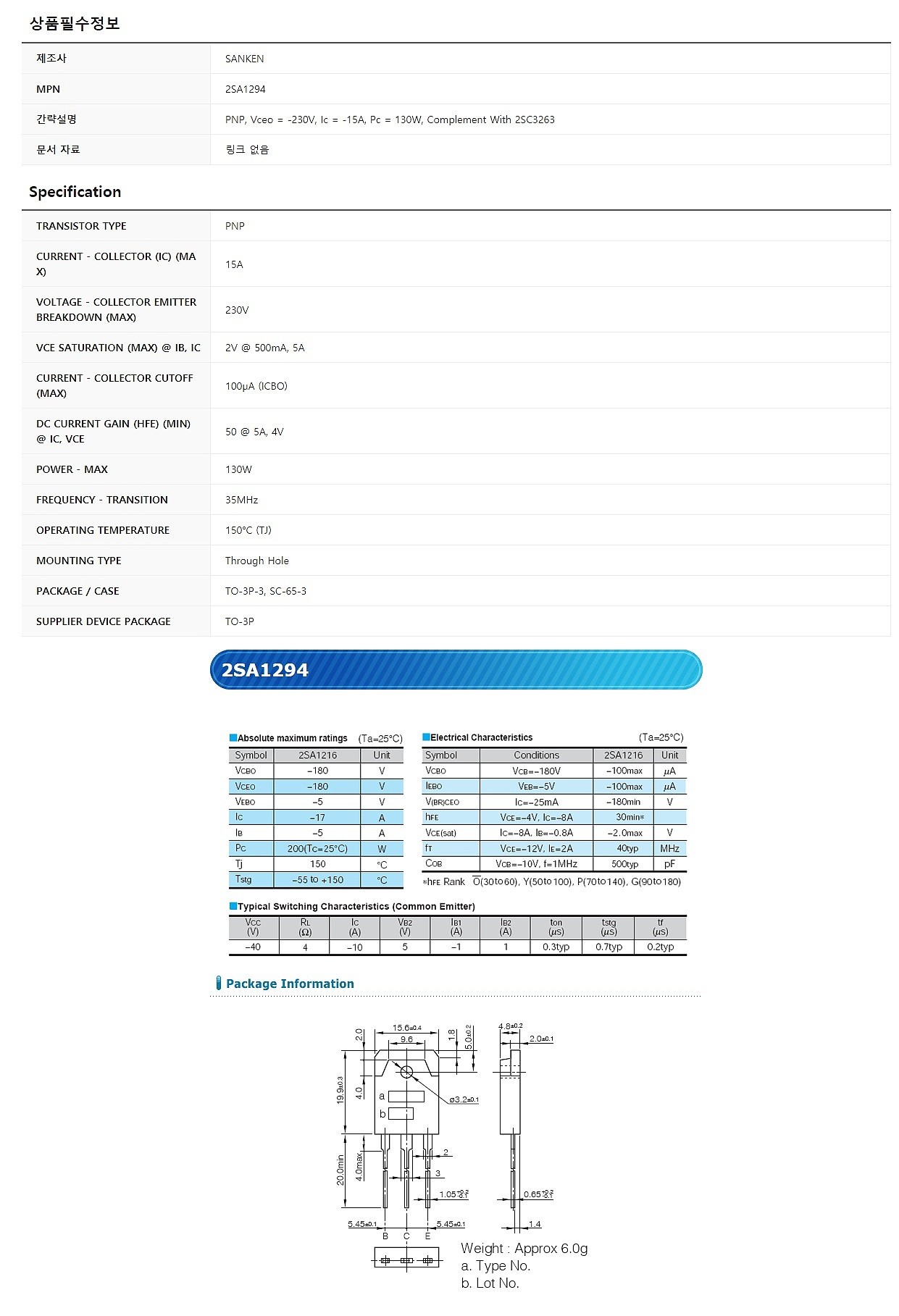 2SA1294_상세페이지