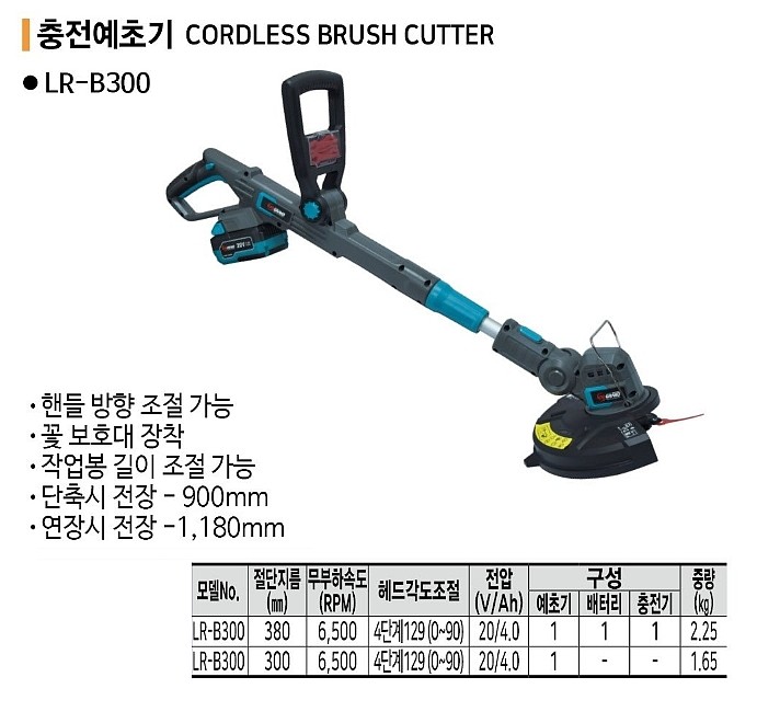 충전 예초기 (LR-B300)_상세페이지