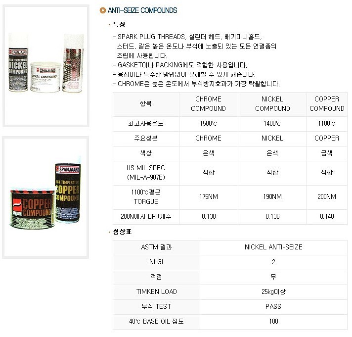 카파컴파운드 동성분의 고착방지제 (COPPER COMPOUND)_상세페이지