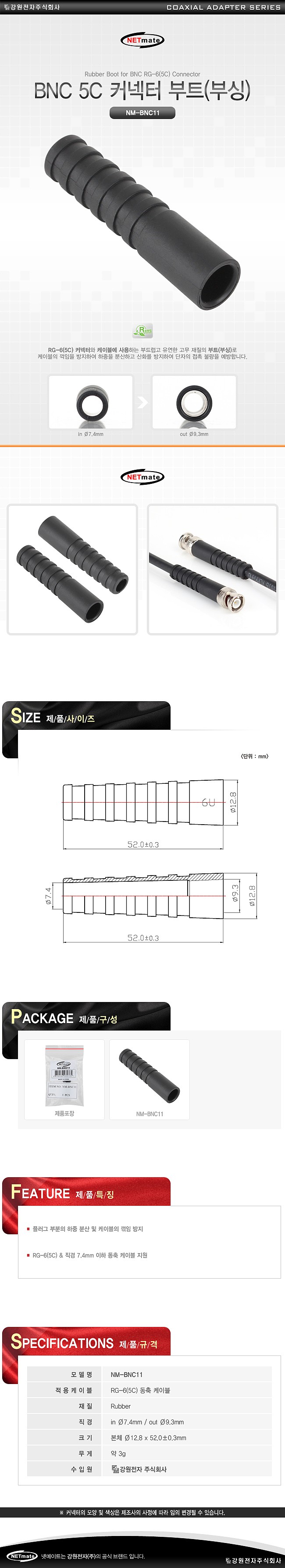 BNC 5C 커넥터 부싱 부트 (NM-BNC11)_상세페이지