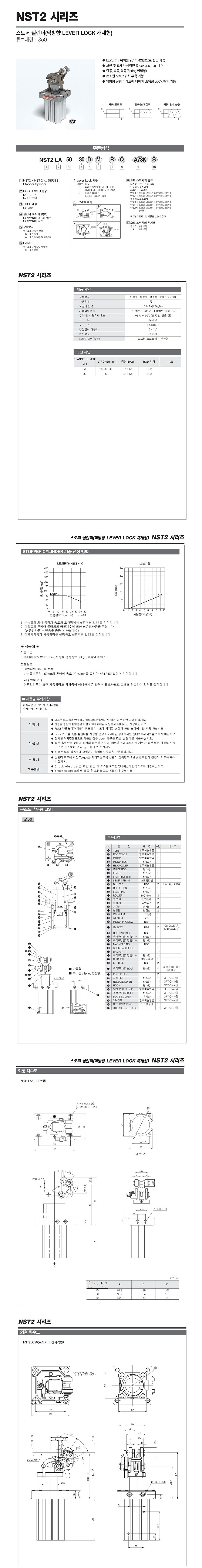 수직형 스토퍼 실린더 (NST2LA50 Series)_상세페이지