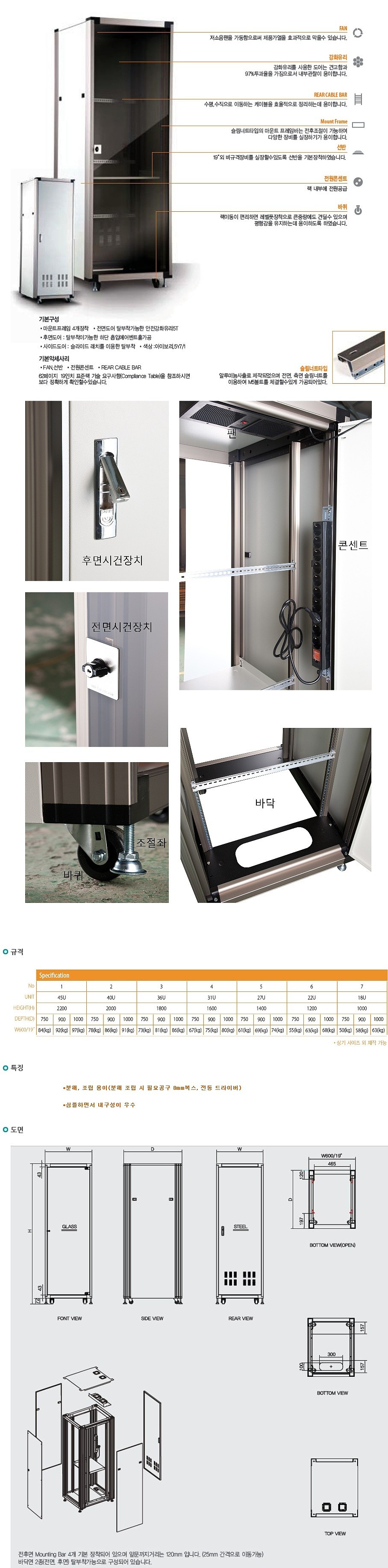 서버랙 (SGDR-750)_상세페이지