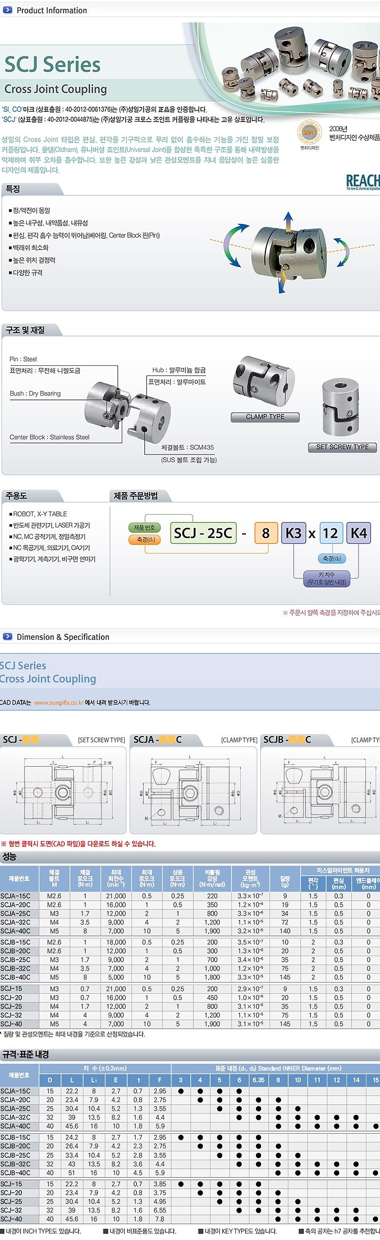 정밀급 카플링 (SCJB-25C)_상세페이지