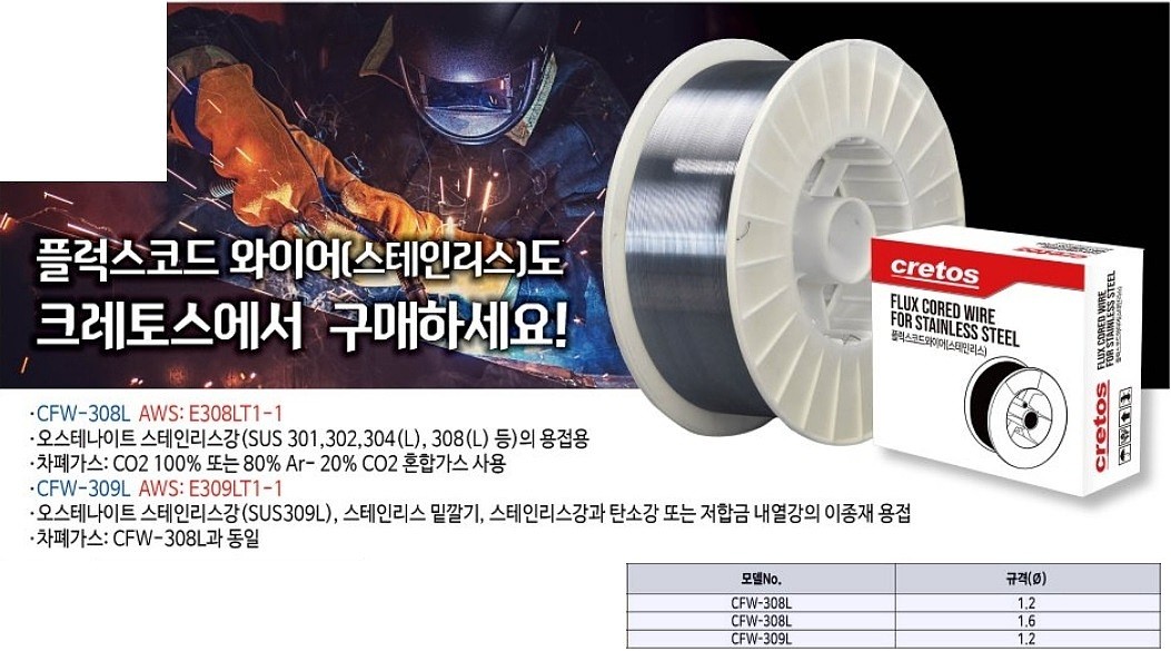 스테인리스 플럭스 코드와이어 (CFW-309L)_상세페이지