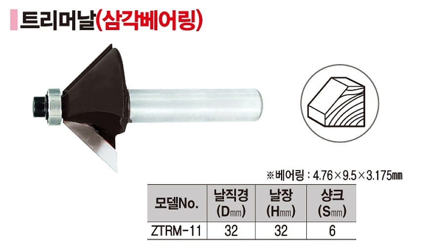 삼각 베어링 트리머 비트_상세페이지