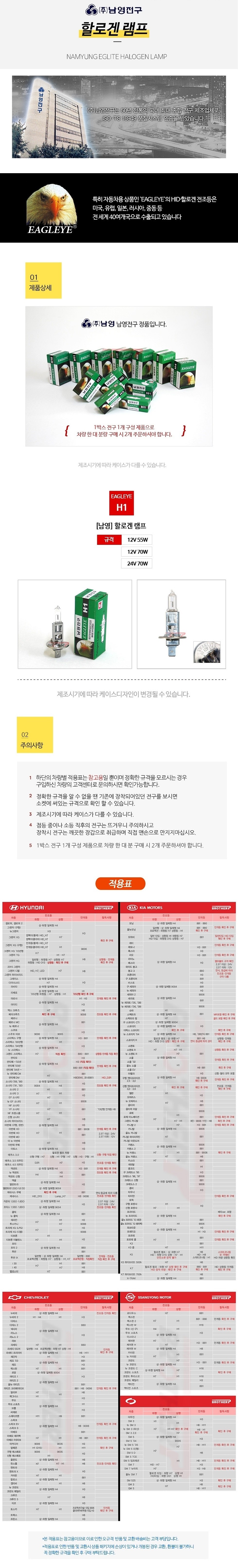 할로겐 램프 (H1 12V 55W)_상세페이지
