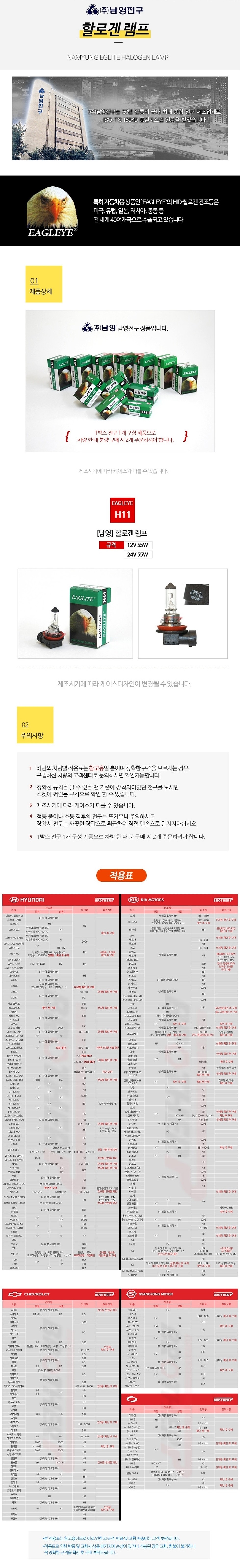 할로겐 램프 (H11 24V 55W)_상세페이지