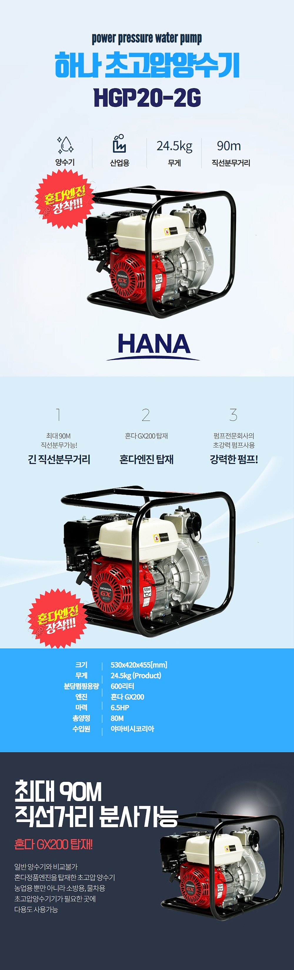 2인치 초고압 엔진 양수기 (HGP20-2G)_상세페이지