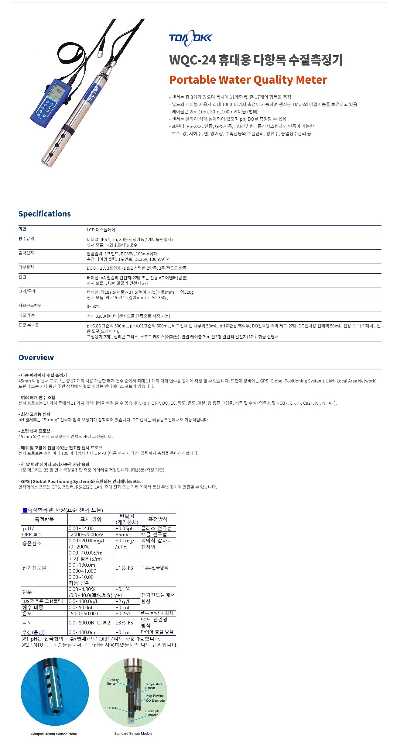휴대용 다항목 수질측정기 (WQC-24)_상세페이지