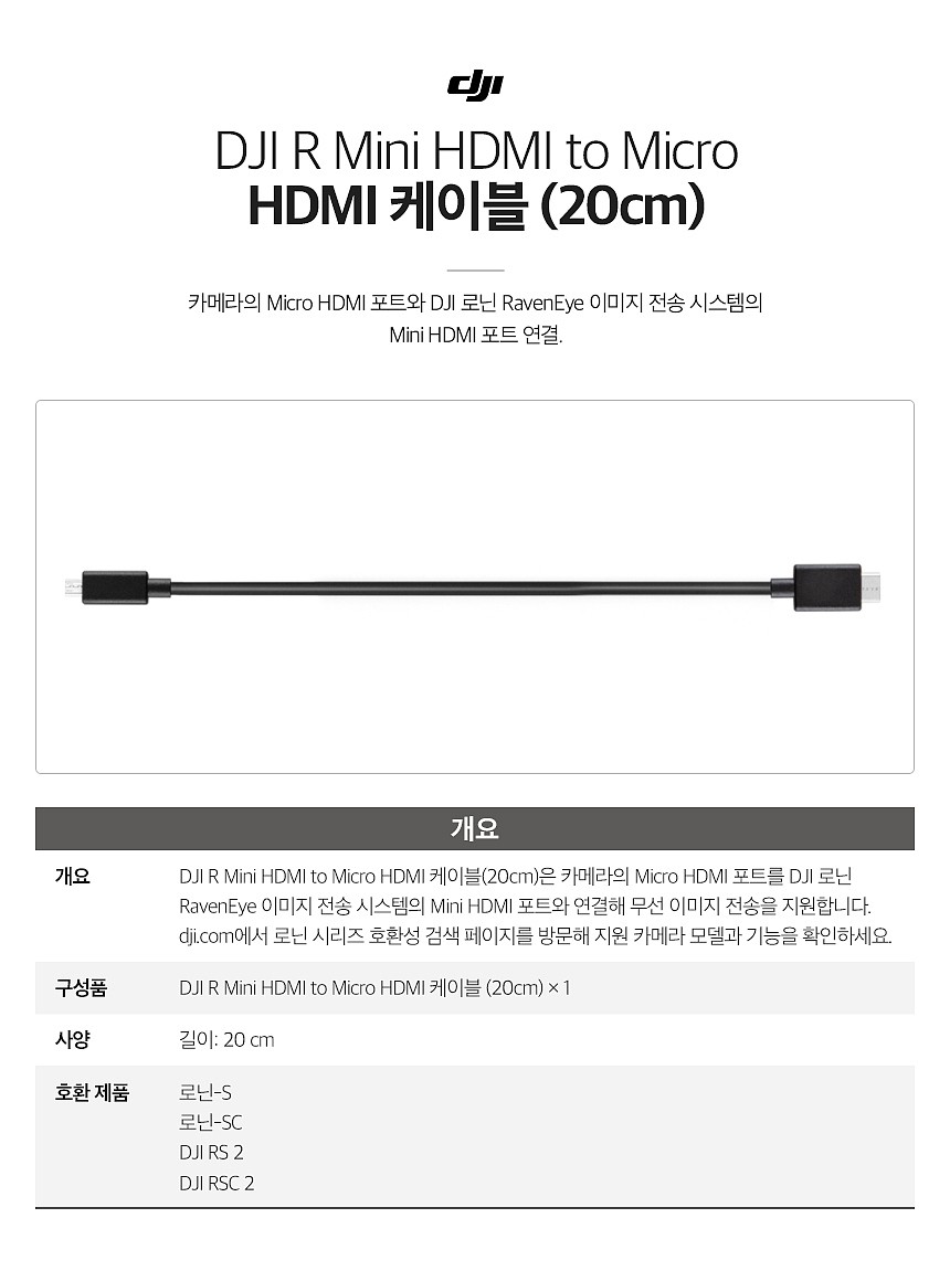 R Mini HDMI to Micro HDMI 케이블_상세페이지