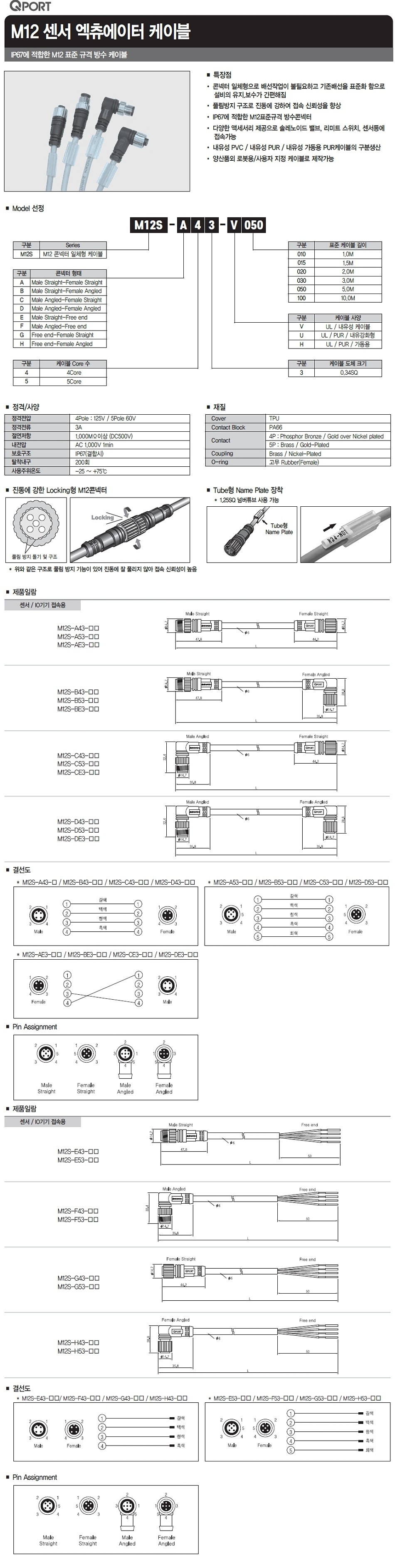 M12 센서 액츄에이터 방수 케이블 (M12S-43-V Series)_상세페이지