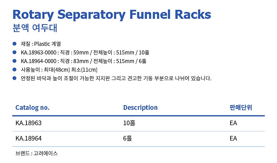 분액 여두대 (Rotary Separatory Funnel Rack)_상세페이지