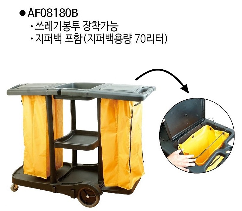 청소 카트 2구 (AF08180B)_상세페이지