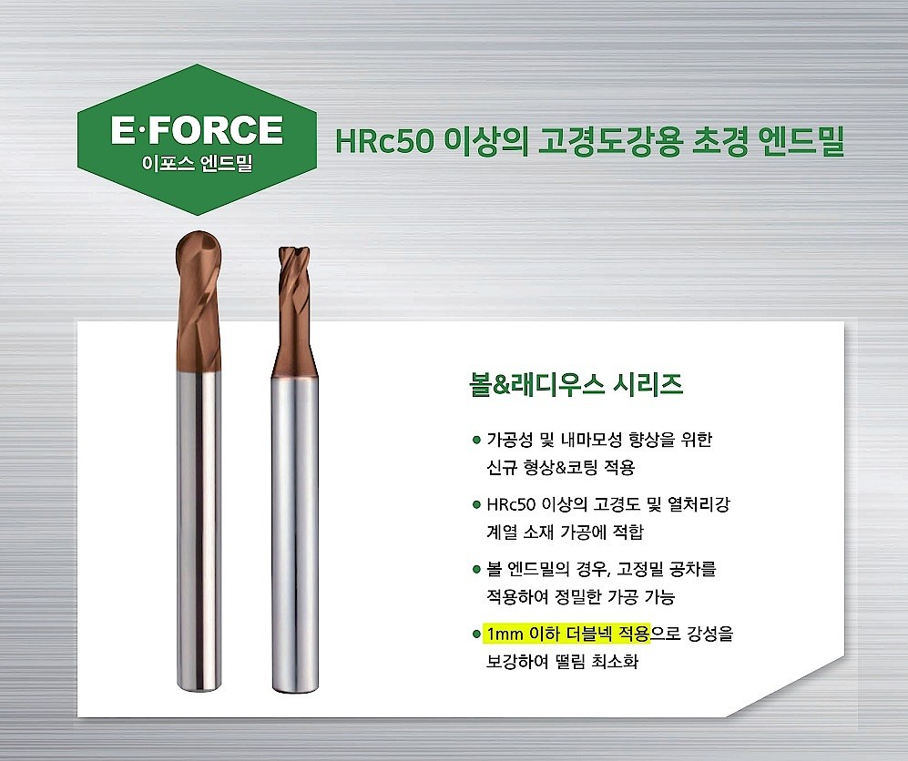 초경 2날 롱넥 볼 엔드밀 (GNX46 0.8~1.6)_상세페이지