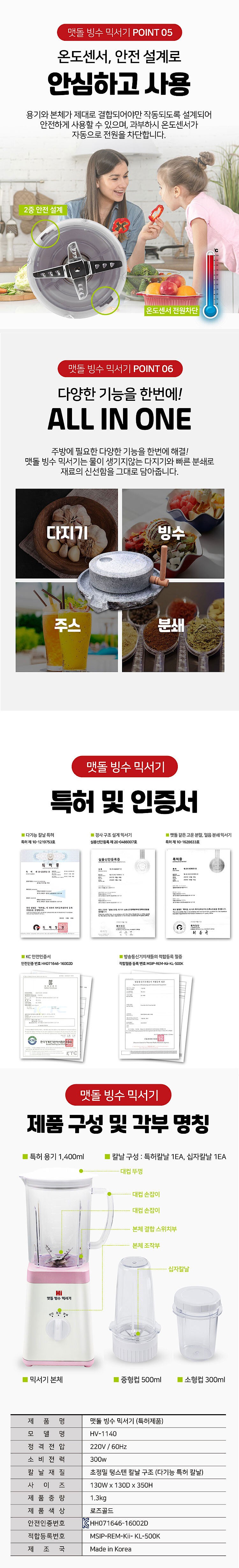 특허 받은 맷돌빙수믹서기 (HV-series)_상세페이지