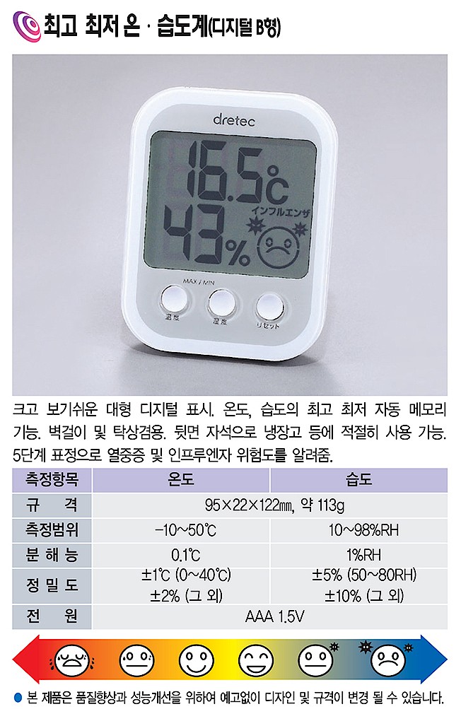 최고 최저 온습도계 디지털 B형 (KSIC-2613)_상세페이지