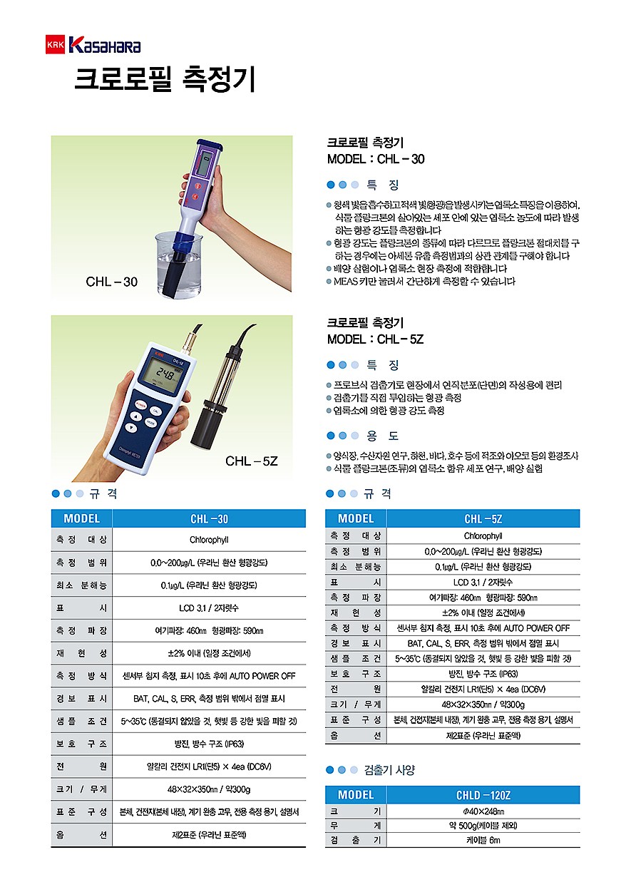 크로로필 측정기 (CHL Series)_상세페이지