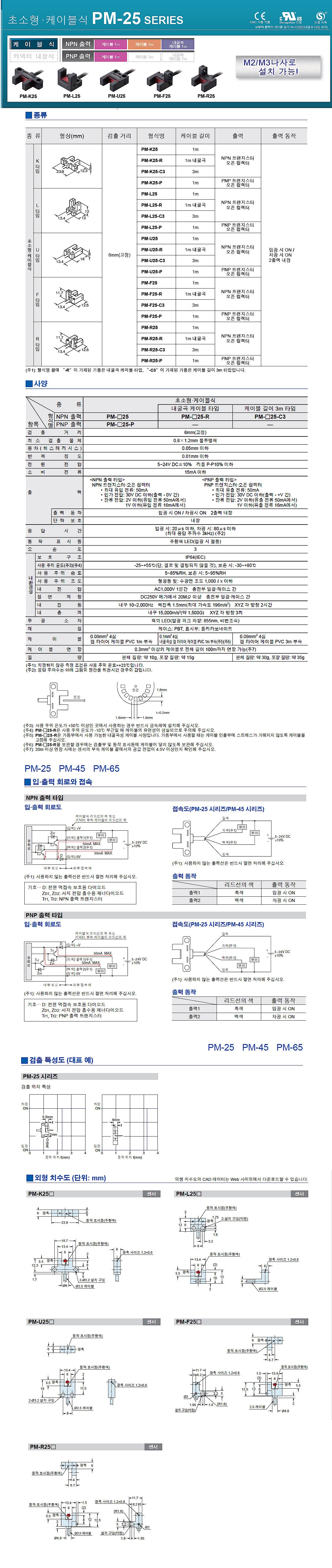 초소형 케이블식 마이크로 포토센서 (PM-25 series)_상세페이지