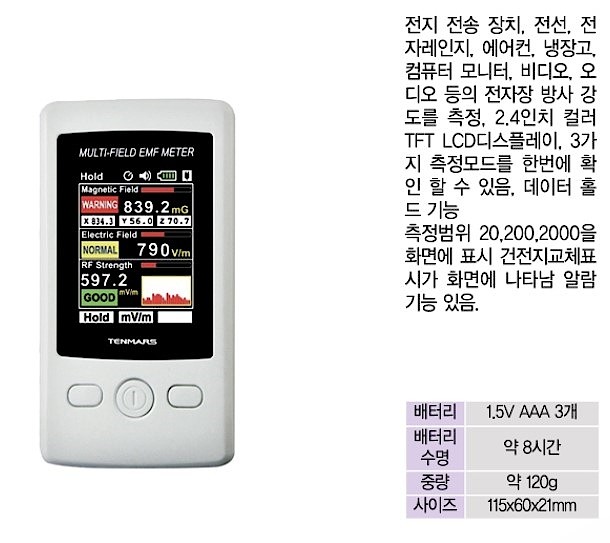 칼라 LCD형 전자파 측정기 (MRS25022)_상세페이지