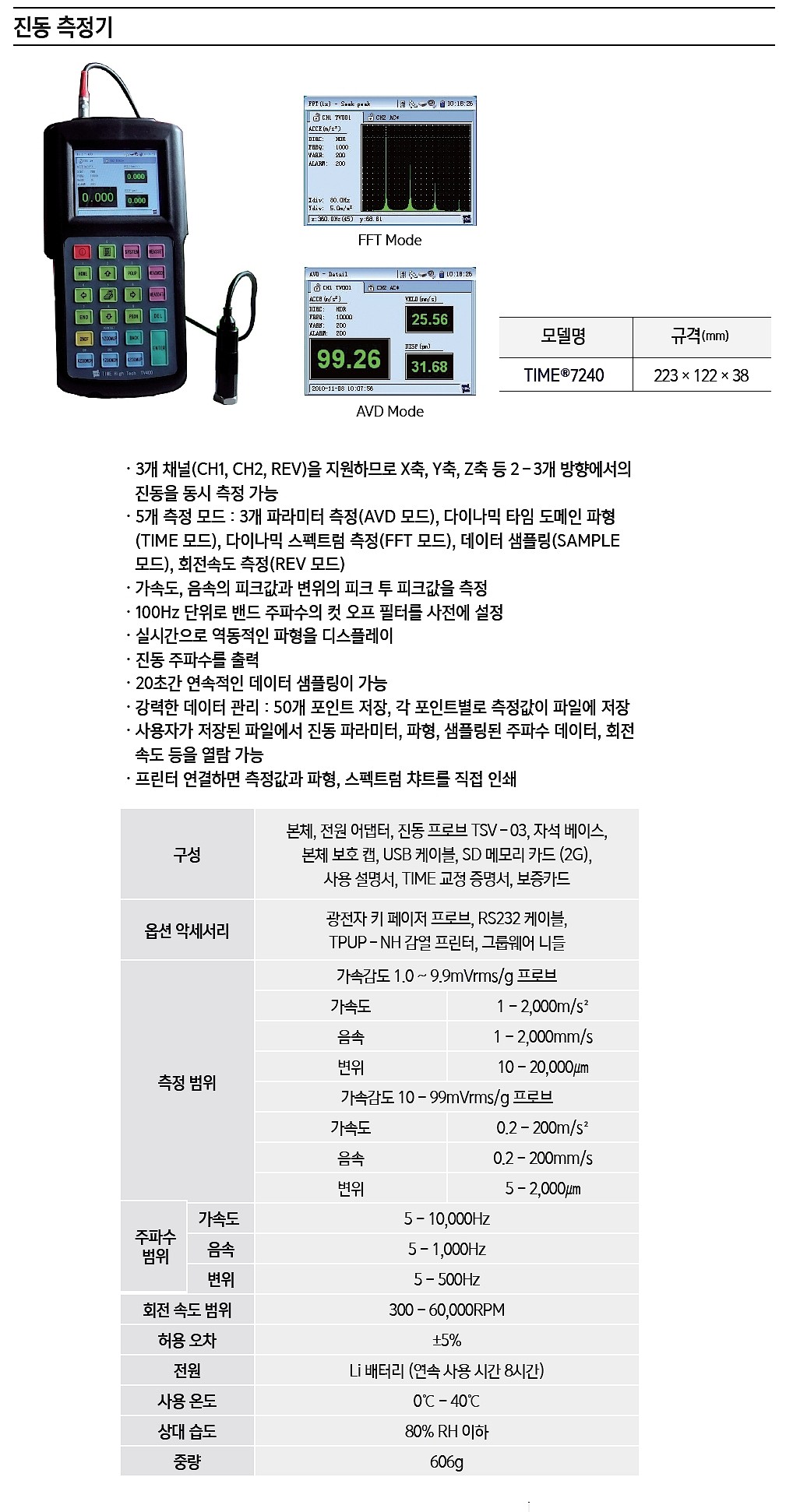 진동 측정기 (TIME7240)_상세페이지