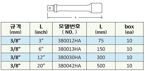 3/8인치 연결대 (3800-HA)_상세페이지