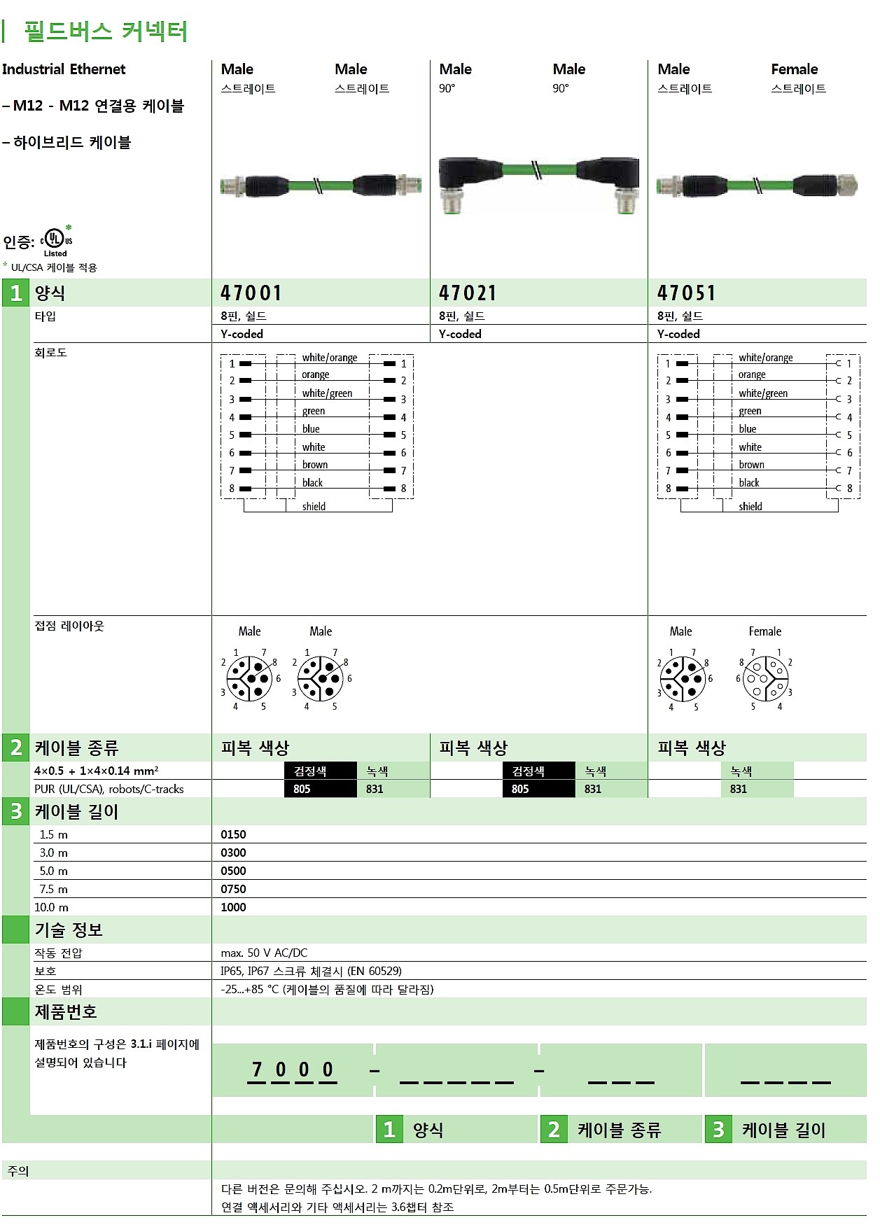 M12 male 90° / M12 male 90° Y-cod. shielded_상세페이지