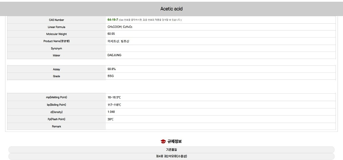 Acetic acid 99.8% (SSG)_상세페이지
