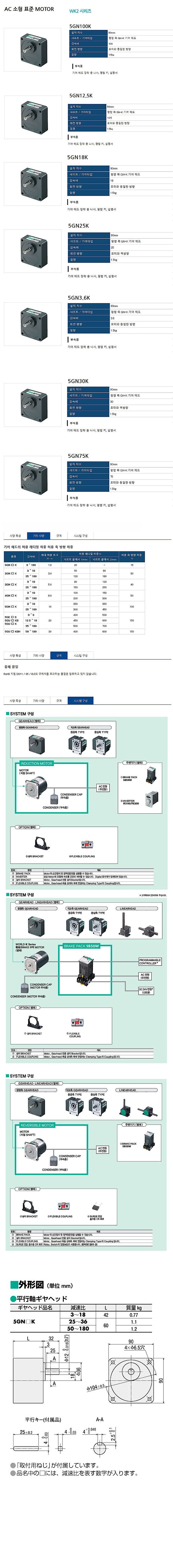 일반형 박스 타입 평행축 감속기 (5GN-K)_상세페이지