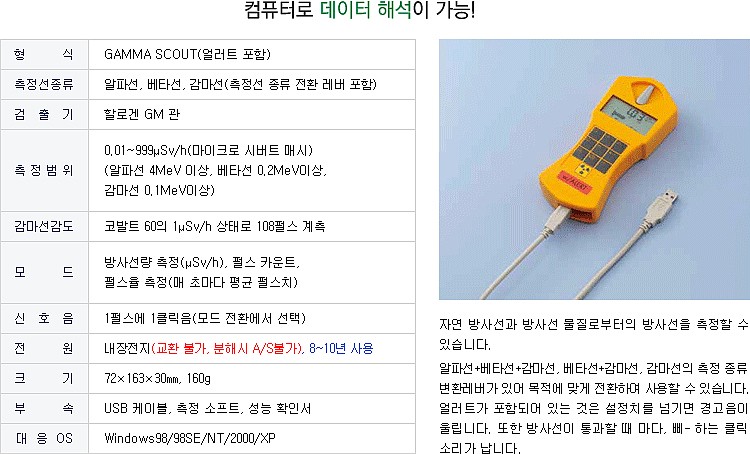 방사능측정기 (KSIC-1113)_상세페이지